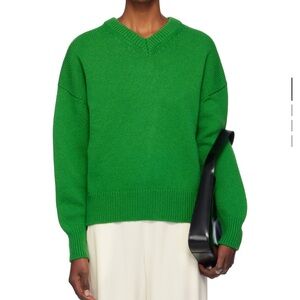 &Daughter Bella Green Vneck Sweater